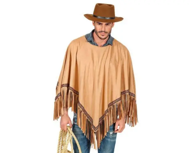 Costum poncho maro