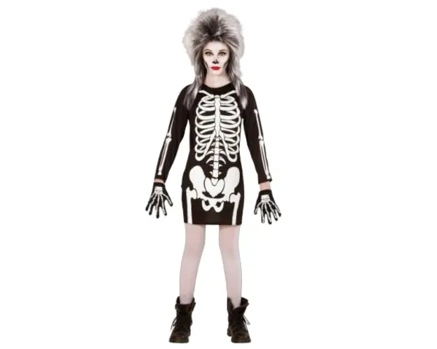 Costum schelet rochie halloween fetita