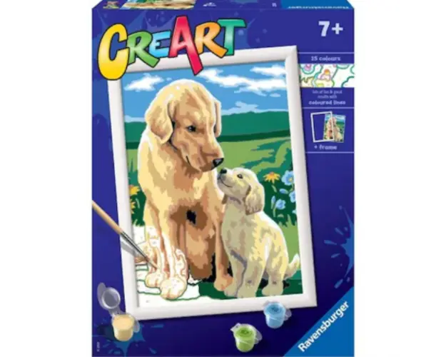 Creart - pictura catel cu pui 20048 Ravensburger
