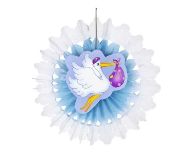 Decor botez baby boy hartie Widmann Italia 95788