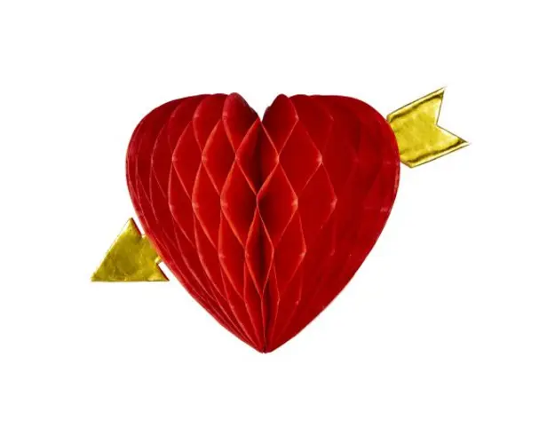 Decor inima hartie valentine
