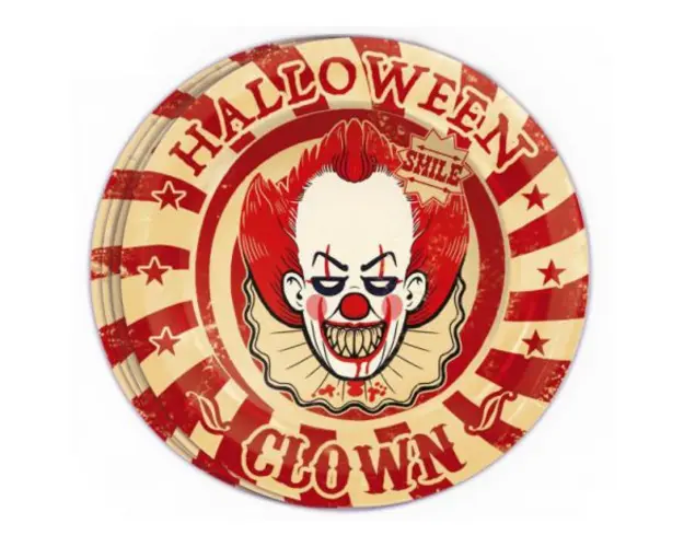 Farfurii clown horror 23 cm