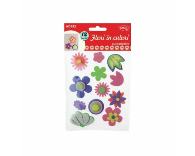 Flori in culori - spuma autoadeziva