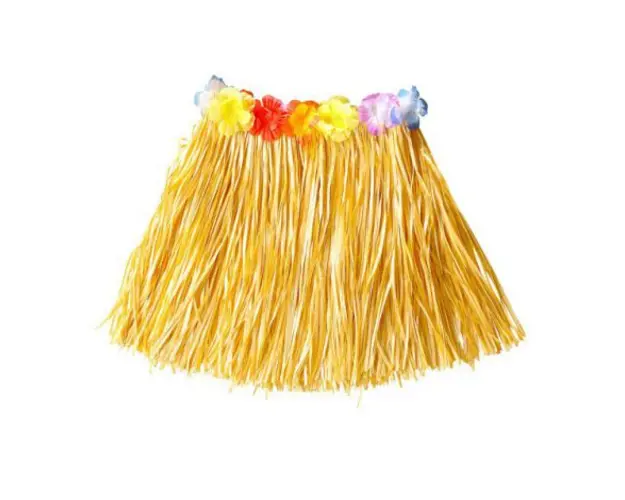 Fusta hawaii scurta crem