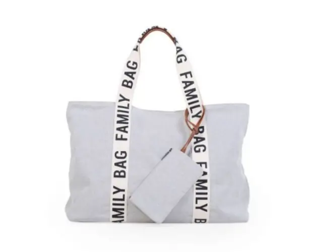 Geanta Childhome Family Bag Signature Alb