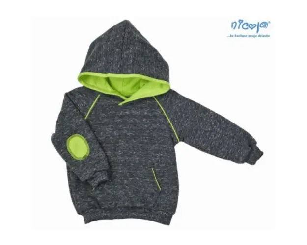 Hanorac de bumbac Nicol Gri Verde (155279) Marime 98 (3 ani)