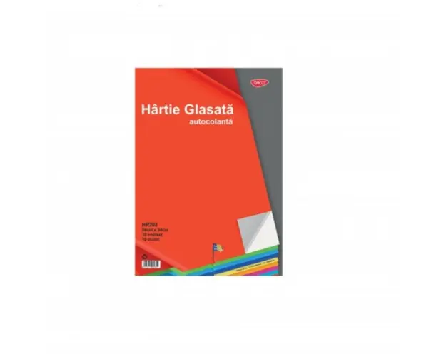Hartie glasata autocolanta lucioasa 10 file