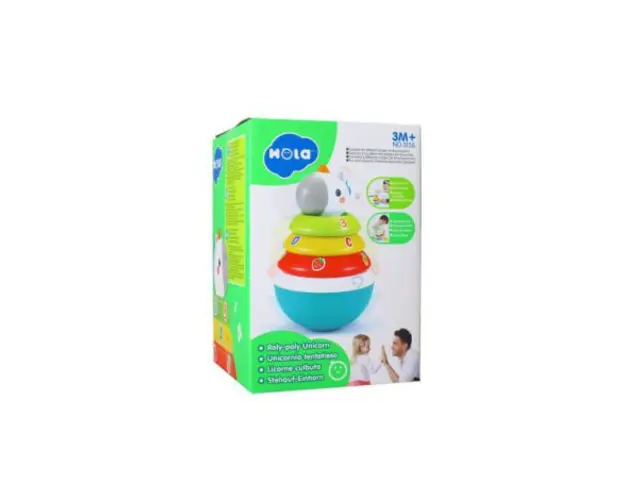 Hopa Mitica Roly Poly Unicorn Cu Inele Pentru Stivuit