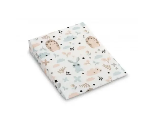 Husa pentru perna Sensillo 30x38 cm Arici si Iepurasi Alba
