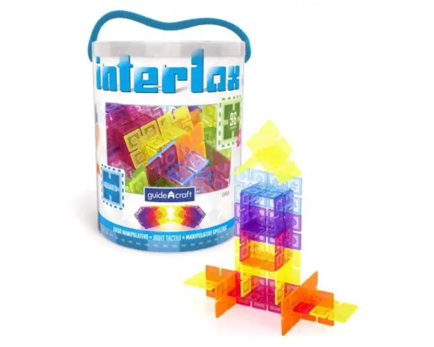 Interlox, patrate interconectabile (96 piese), Guidecraft