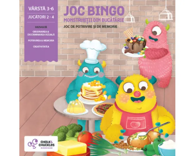 Joc bingo - monstruletii din bucatarie