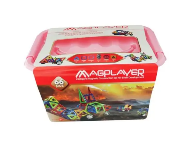 Joc de constructie magnetic - 66 piese