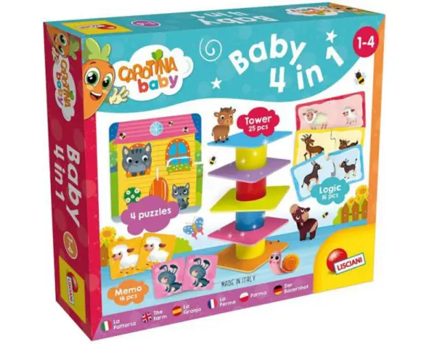 Joc de logica 4 in 1 - animalute jucause