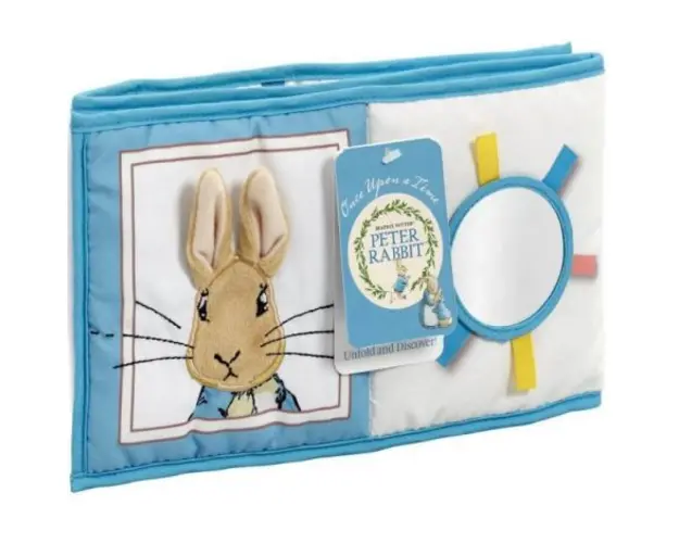 Jucarie - carte Peter the Rabbit cu doua fete pentru dezvoltare senzoriala