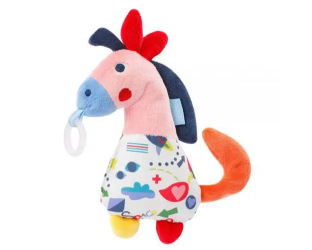 Jucarie cu inel pentru suzeta - calut