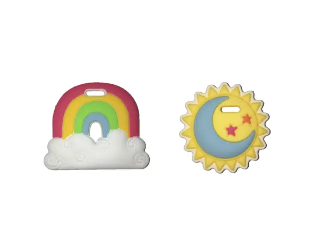 Jucarie dentitie SET 2 BUC MINI : Curcubeu si soare