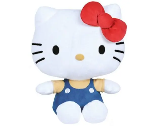 Jucarie din plus Hello Kitty Icon, Albastru, 22 cm