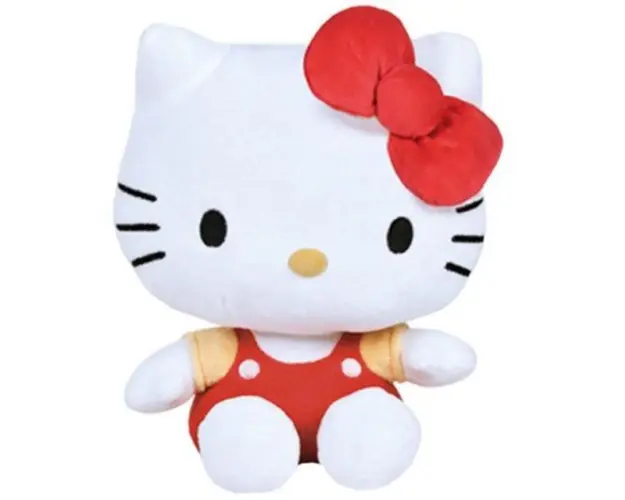 Jucarie din plus Hello Kitty Icon, Rosu, 22 cm