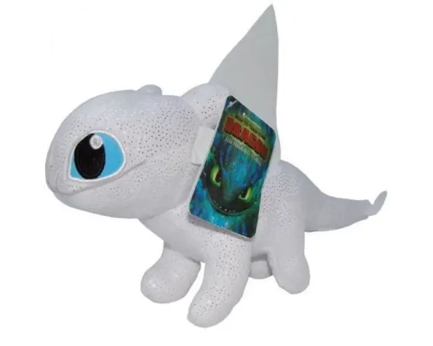 Jucarie din plus Light Fury Sparkle, Dragons, 28 cm