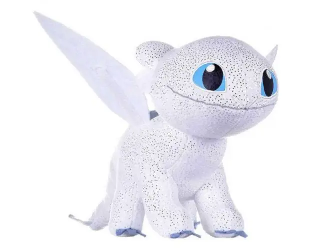 Jucarie din plus Light Fury Sparkle, Dragons, 40 cm
