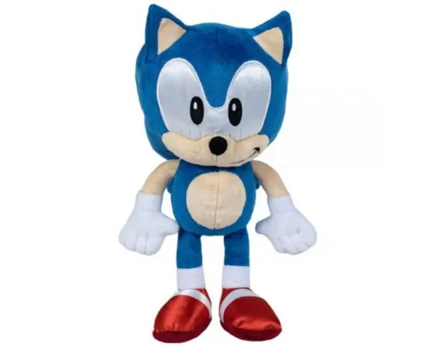 Jucarie din plus Sonic Hedgehog cu pantofi satinati, 28 cm