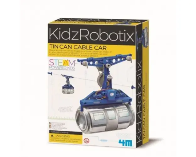 Kit constructie robot - Tin Can Cable Car, Kidz Robotix