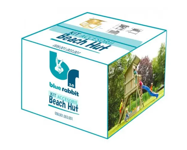Kit cu accesorii si suruburi pentru spatiu de joaca Beach Hut - BlueRabbit 2.0