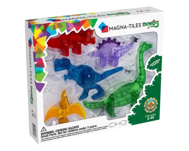 Magna Tiles Dinos, set 5 figurine magnetice