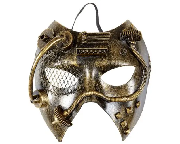 Masca steampunk aurie