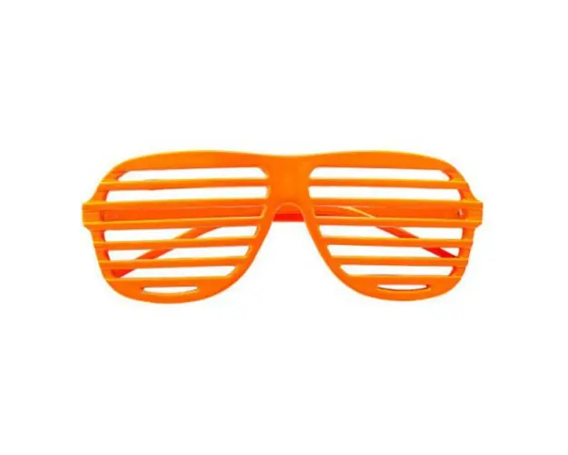 Ochelari disco neon portocalii Widmann Italia 01358