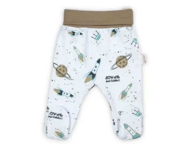 Pantalon bumbac 100% (182009) Colectia Star Alb Marimea 68
