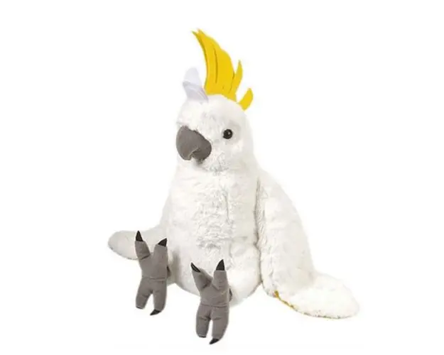Papagal Cacadu Umbrelat Alb - Jucarie Plus Wild Republic 30 cm