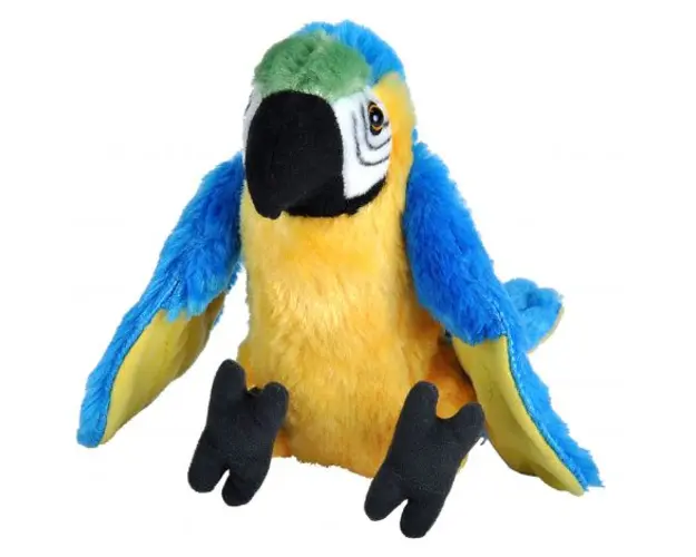 Papagal Macaw Albastru - Jucarie Plus Wild Republic 20 cm