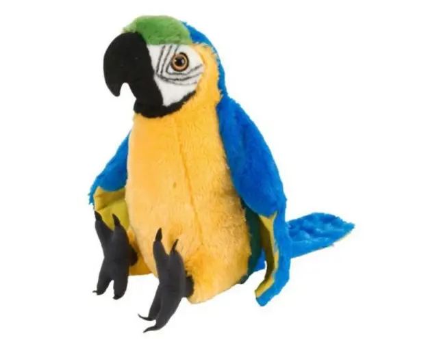 Papagal Macaw Galben - Jucarie Plus Wild Republic 30 cm