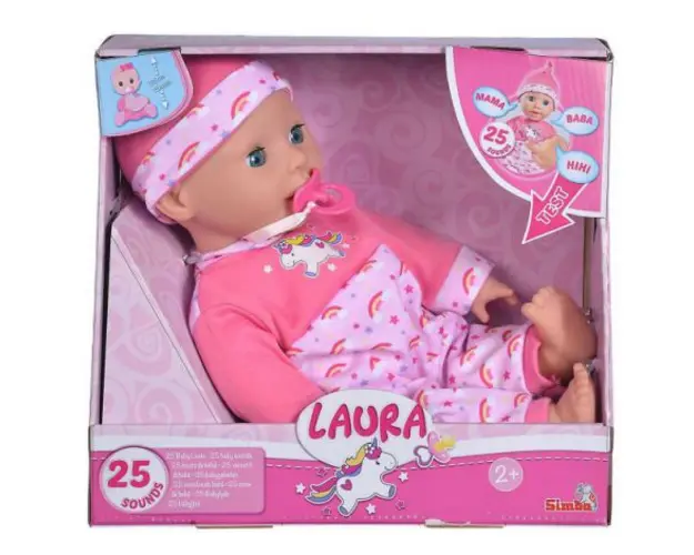 Papusa Bebelus Laura 38cm Cu Sunete