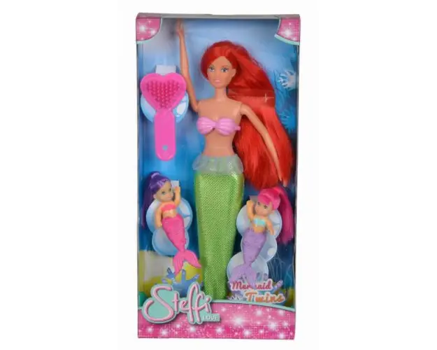 Papusa Steffi Sirena Cu Corp Verde