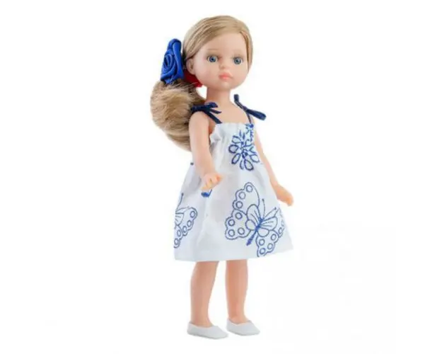 Papusa VALERIA in rochie cu fluturasi - MiniAmigas, Paola Reina