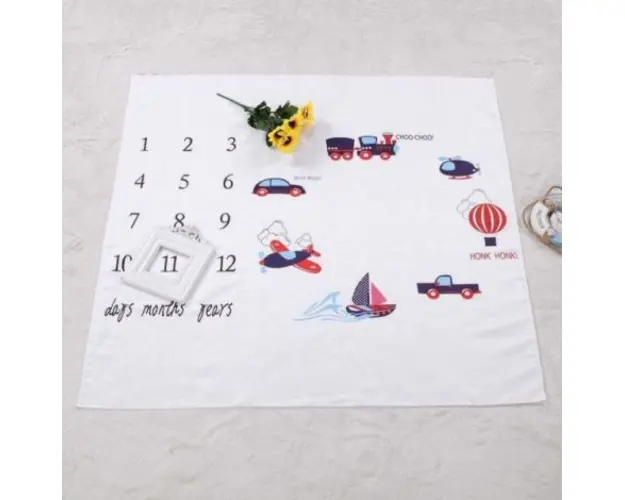 Paturica Milestone subtire pentru fotografii memorabile Masinute