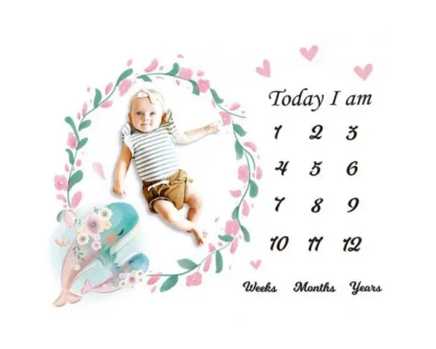 Paturica Milestone subtire pentru fotografii memorabile Ocean Model B