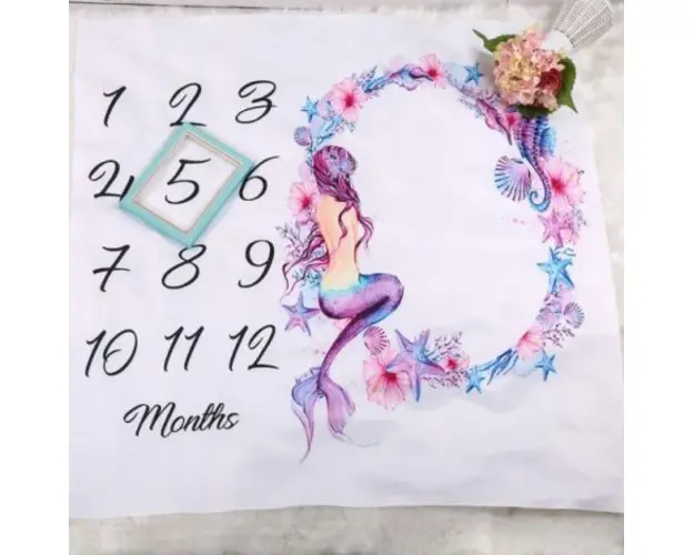 Paturica Milestone subtire pentru fotografii memorabile Sirena