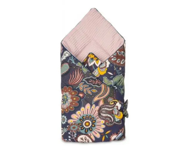 Paturica nou-nascut Sensillo Wafel Wrap Boho Roz 75x75 cm