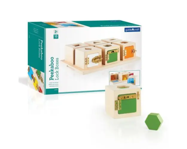 Peekaboo Lock Boxes, cutiute cu incuietori, Guidecraft