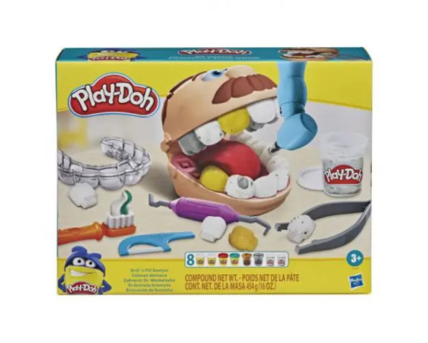 Play-doh Set Dentistul Cu Accesorii Si Dinti Colorati