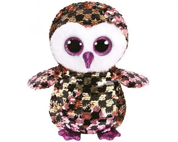 Plus cu paiete bufnita CHECKS (24 cm) - Ty