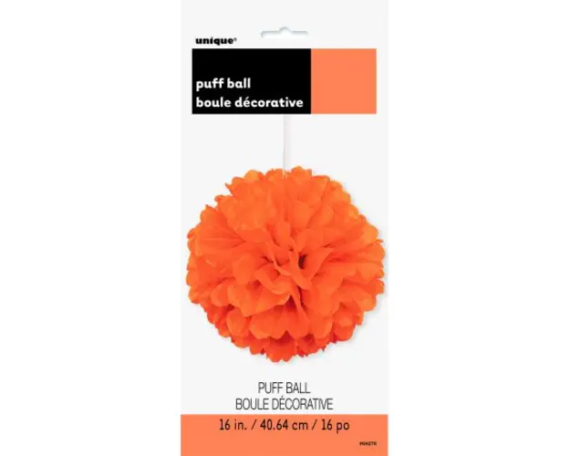 Pom pom portocaliu 40 cm