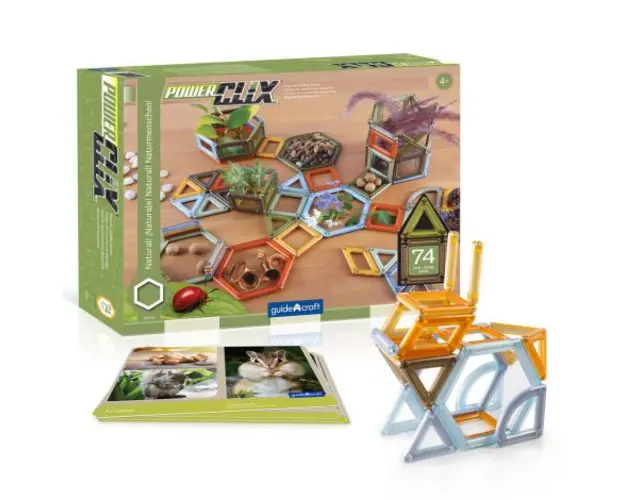 PowerClix Natural Frames, 74 piese, Guidecraft
