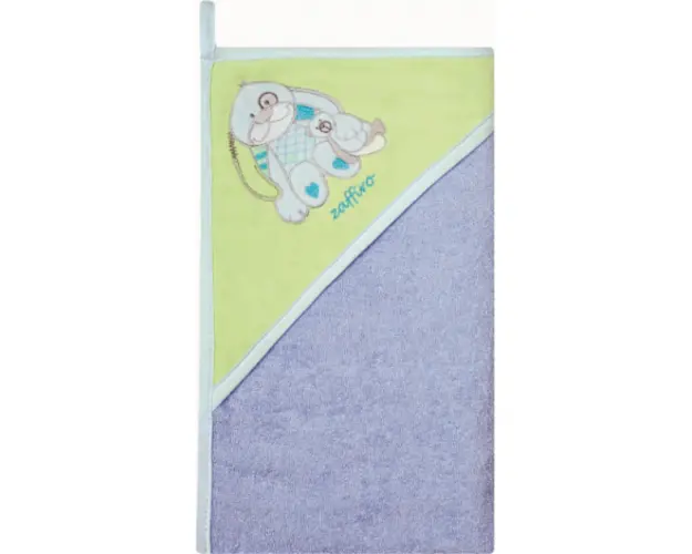 Prosop de baie cu gluga imprimeu velur 80 x 80 cm Womar Zaffiro AN-OW-01