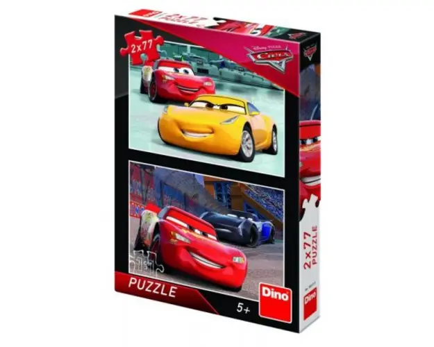 Puzzle 2 in 1 - cars 3: cursa cea mare (77 piese)