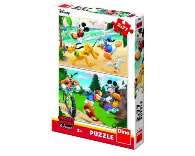 Puzzle 2 in 1 - mickey campionul (77 piese)