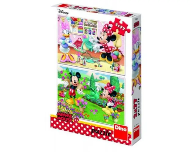 Puzzle 2 in 1 - minnie la treaba (77 piese)